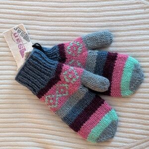 Kusan Multicolor Wool Knit Mittens